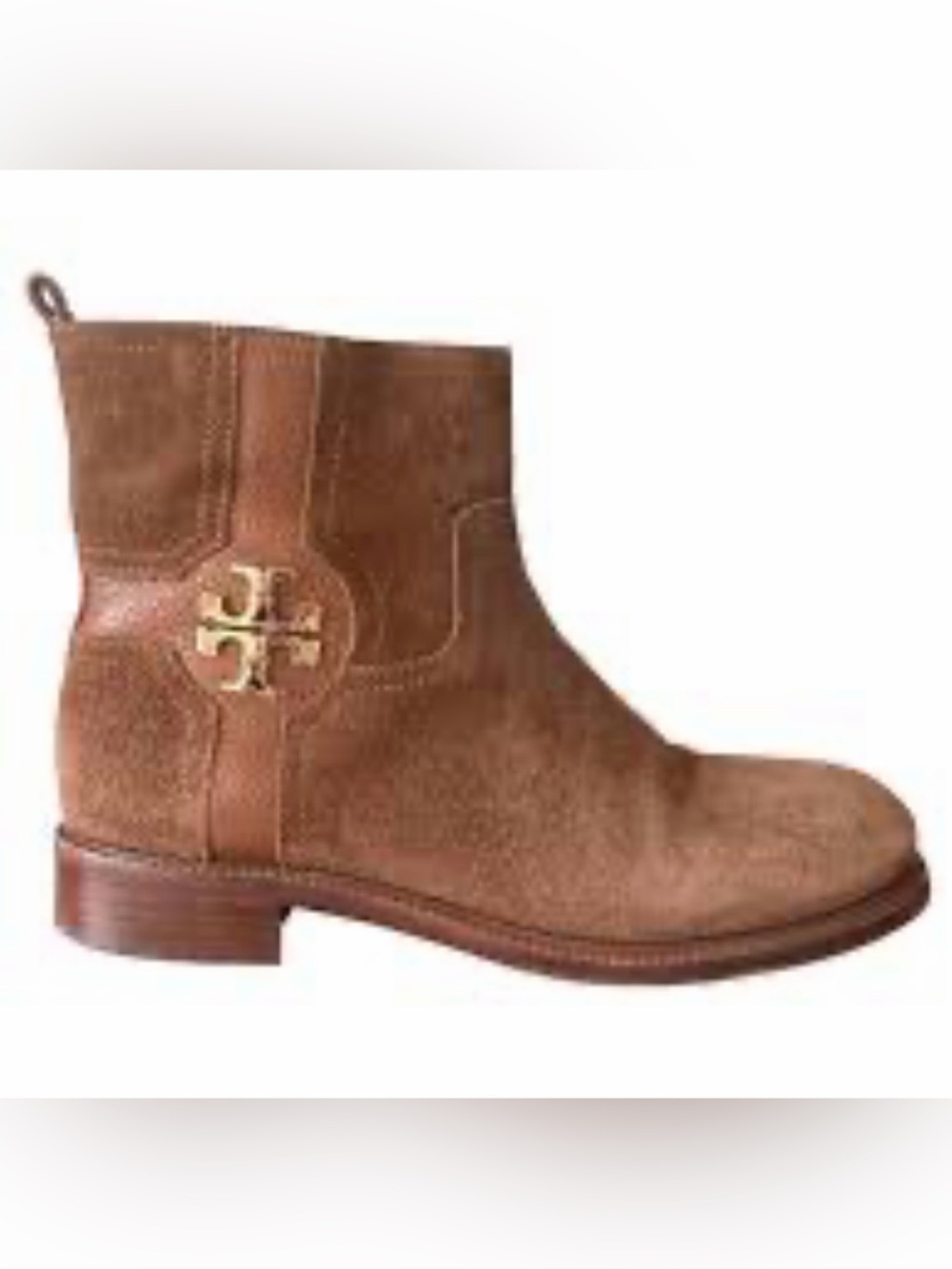 Tory Burch Alaina Tan Suede ankle Boots booties flat low heel 6.5 $450